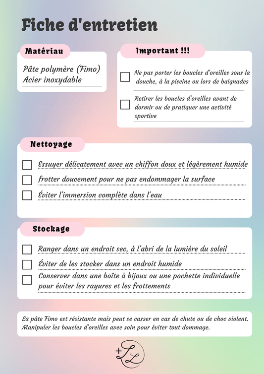 Boucles d'oreilles noires