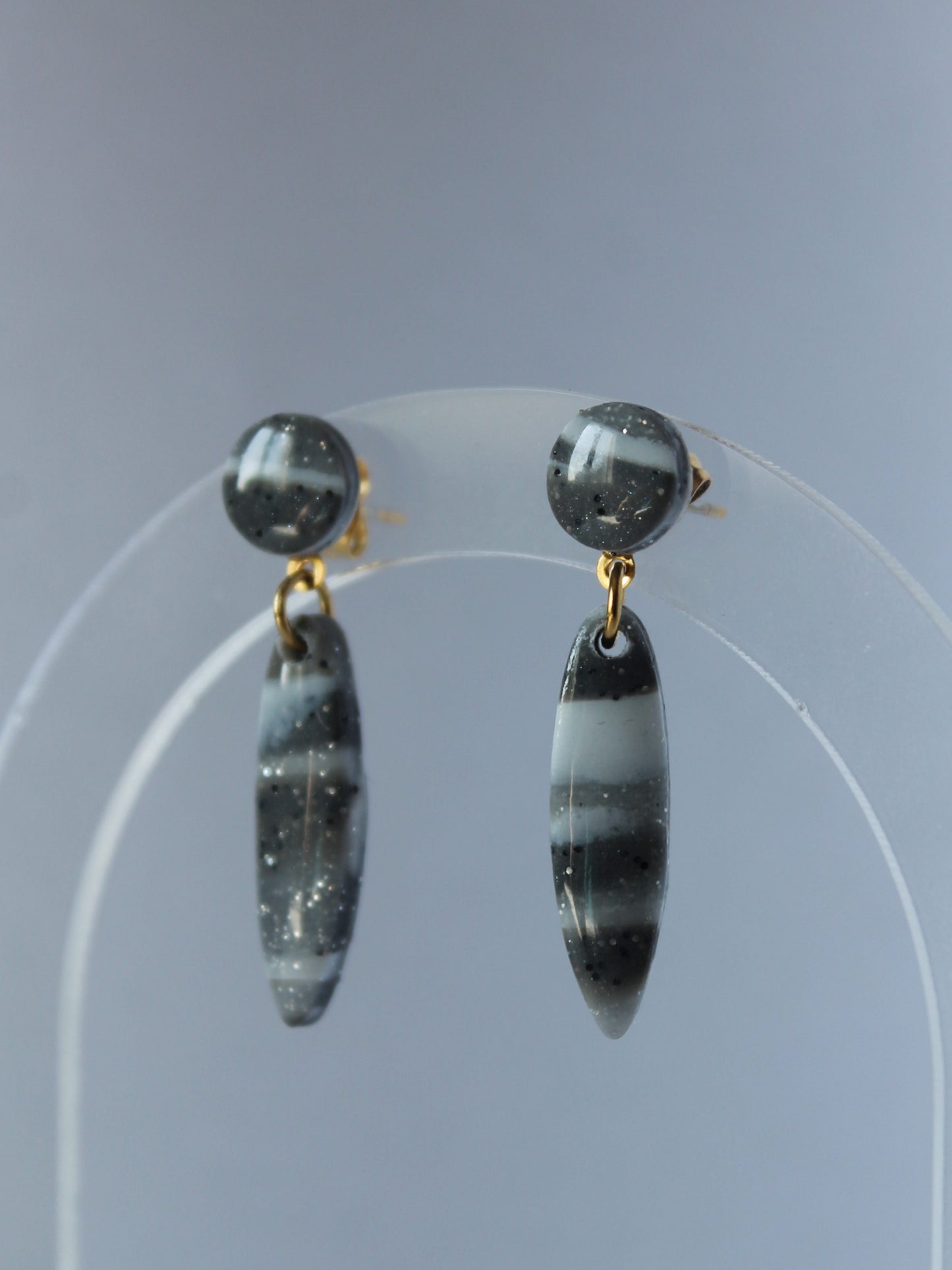 Boucles d'oreilles "Nuances de Gris"