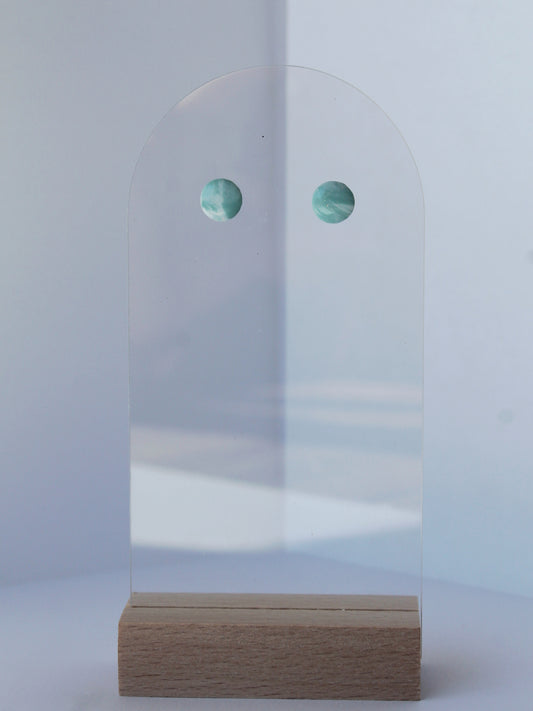 Puces d'Oreilles bleu mer