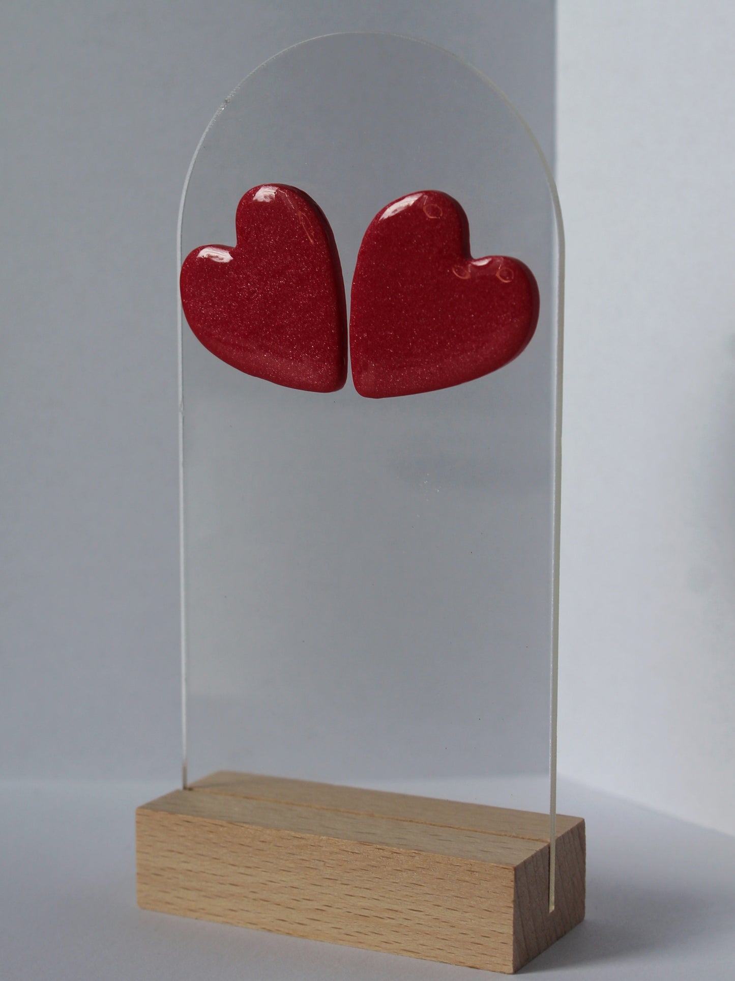 Boucles d'oreilles coeur rouge plusdelles 