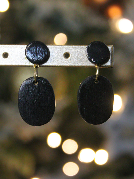 Boucles d'oreilles noires plusdelles 