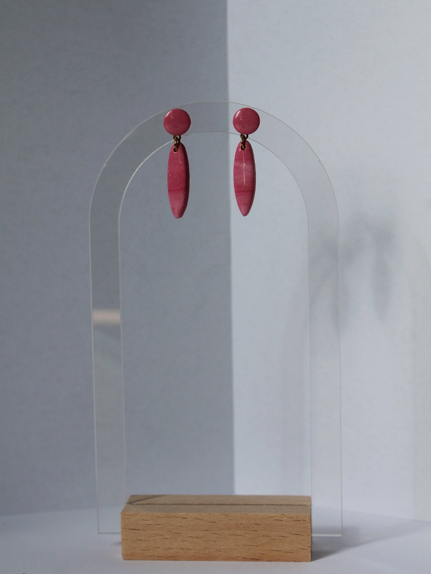 Boucles d'oreilles rose plusdelles 