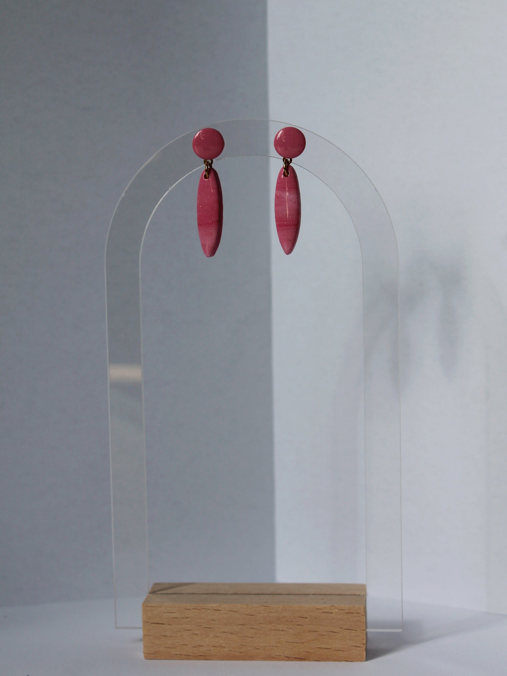Boucles d'oreilles rose plusdelles 