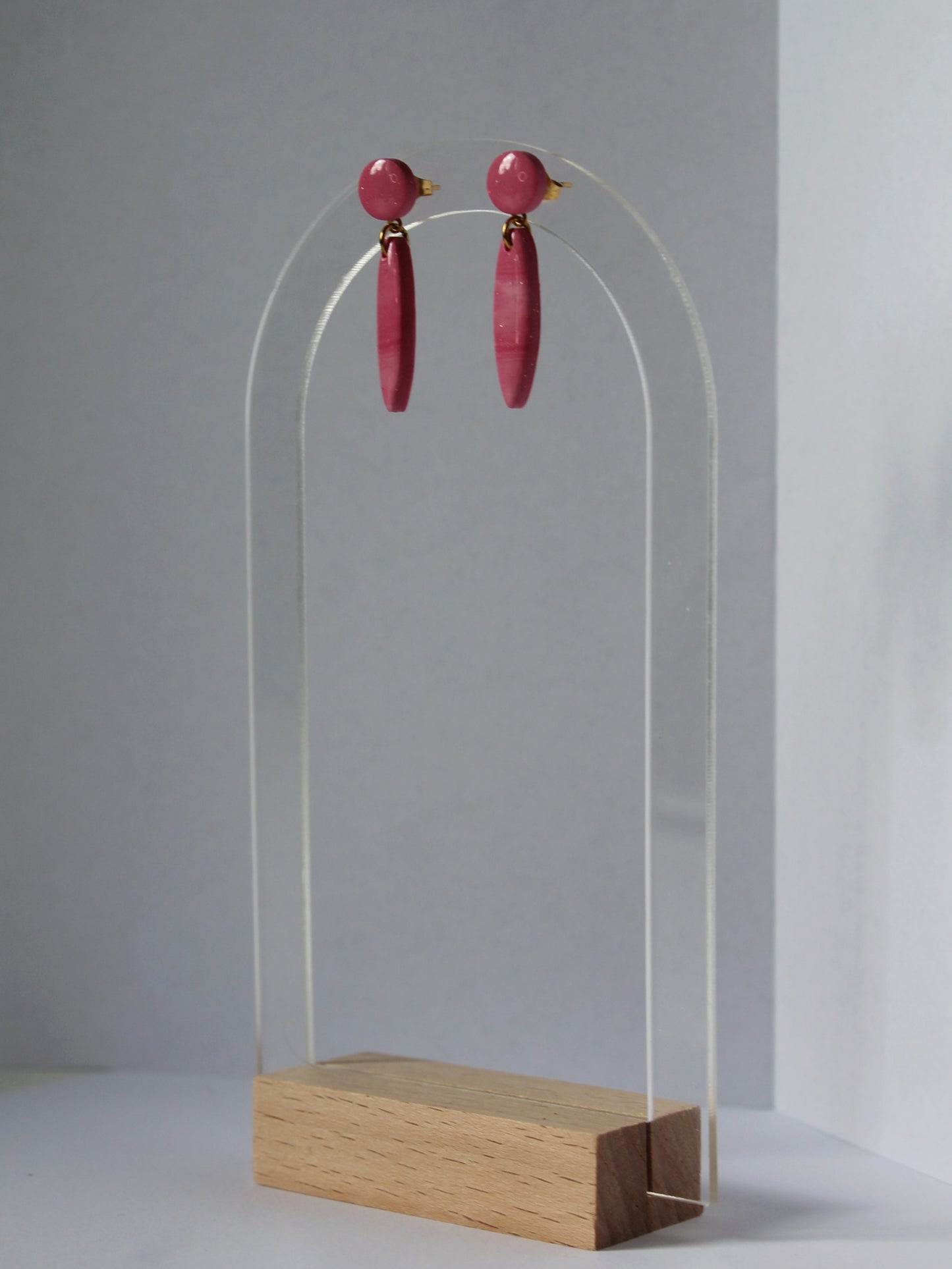 Boucles d'oreilles rose plusdelles 