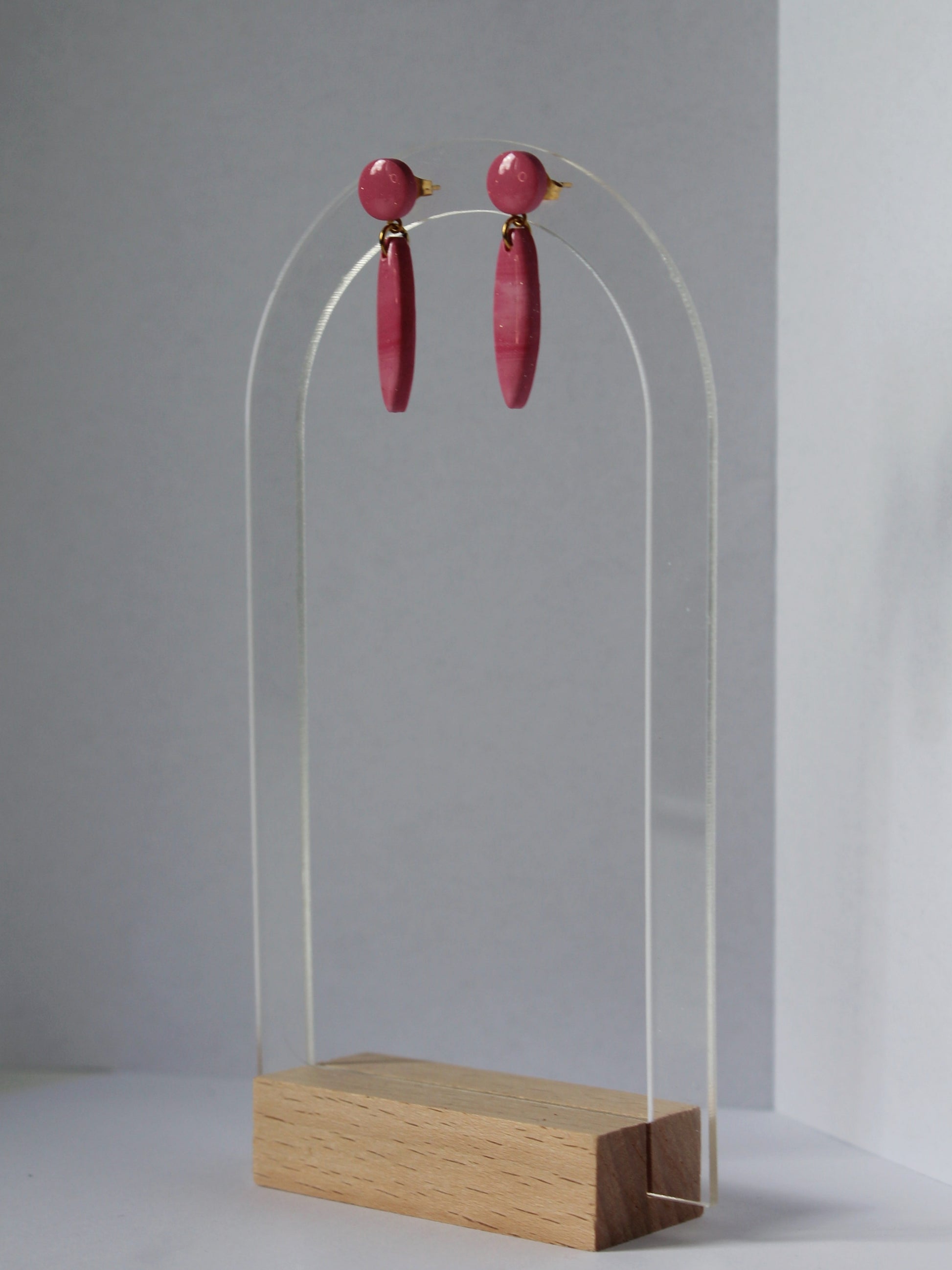 Boucles d'oreilles rose plusdelles 