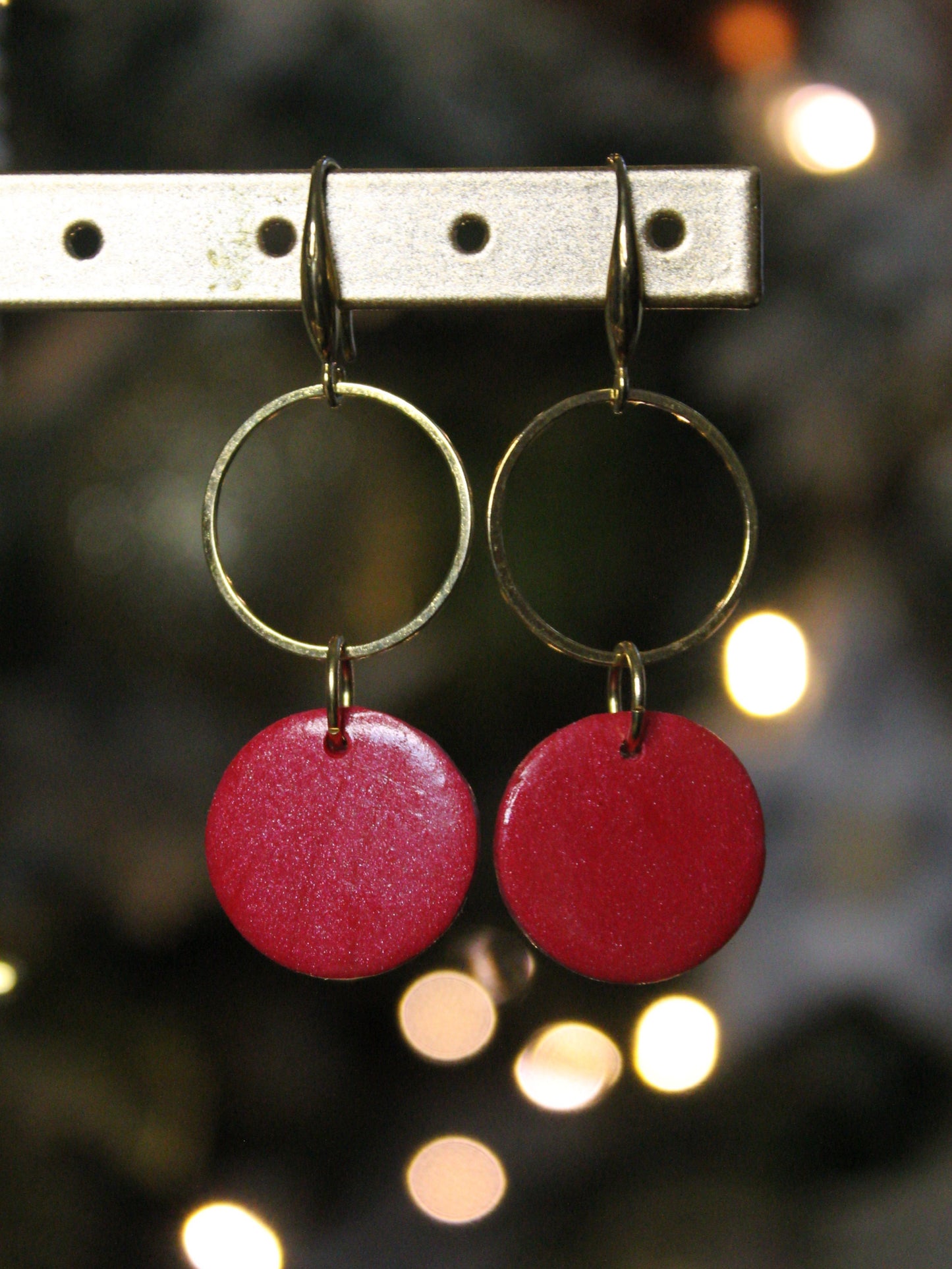 Boucles d'oreilles rouges plusdelles