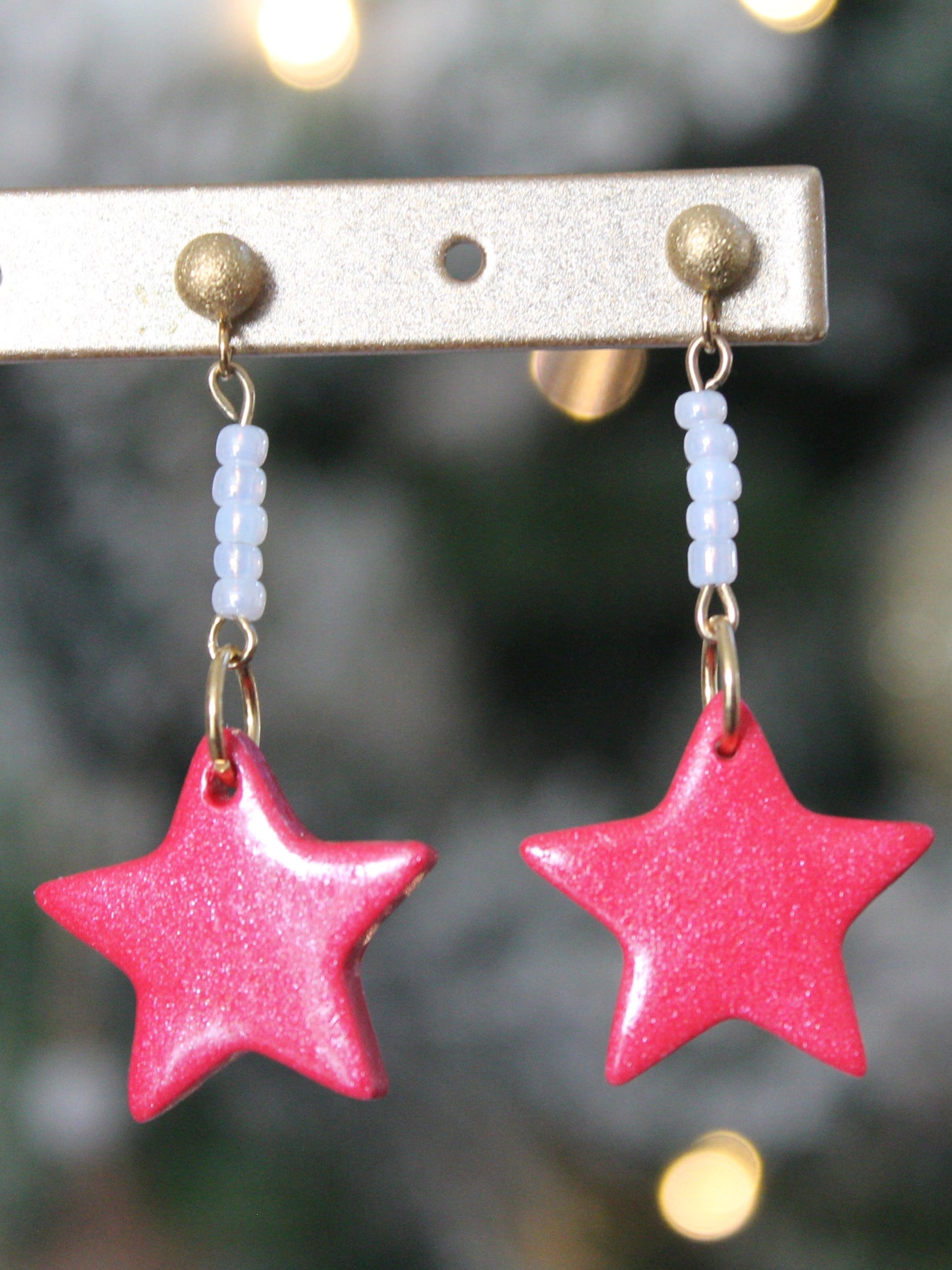 Boucles d'oreilles rouges