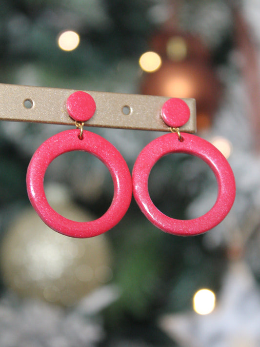 Boucles d'oreilles rouges