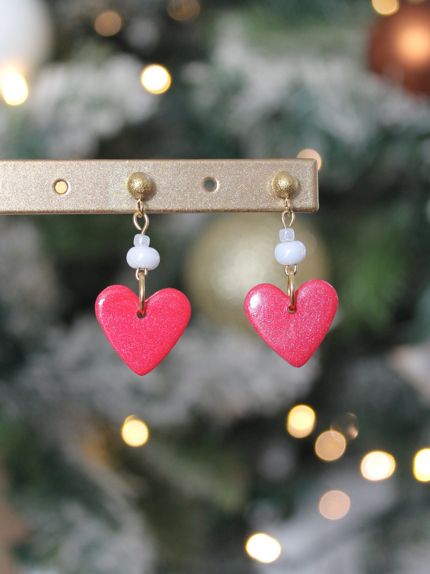 Boucles d'oreilles rouges