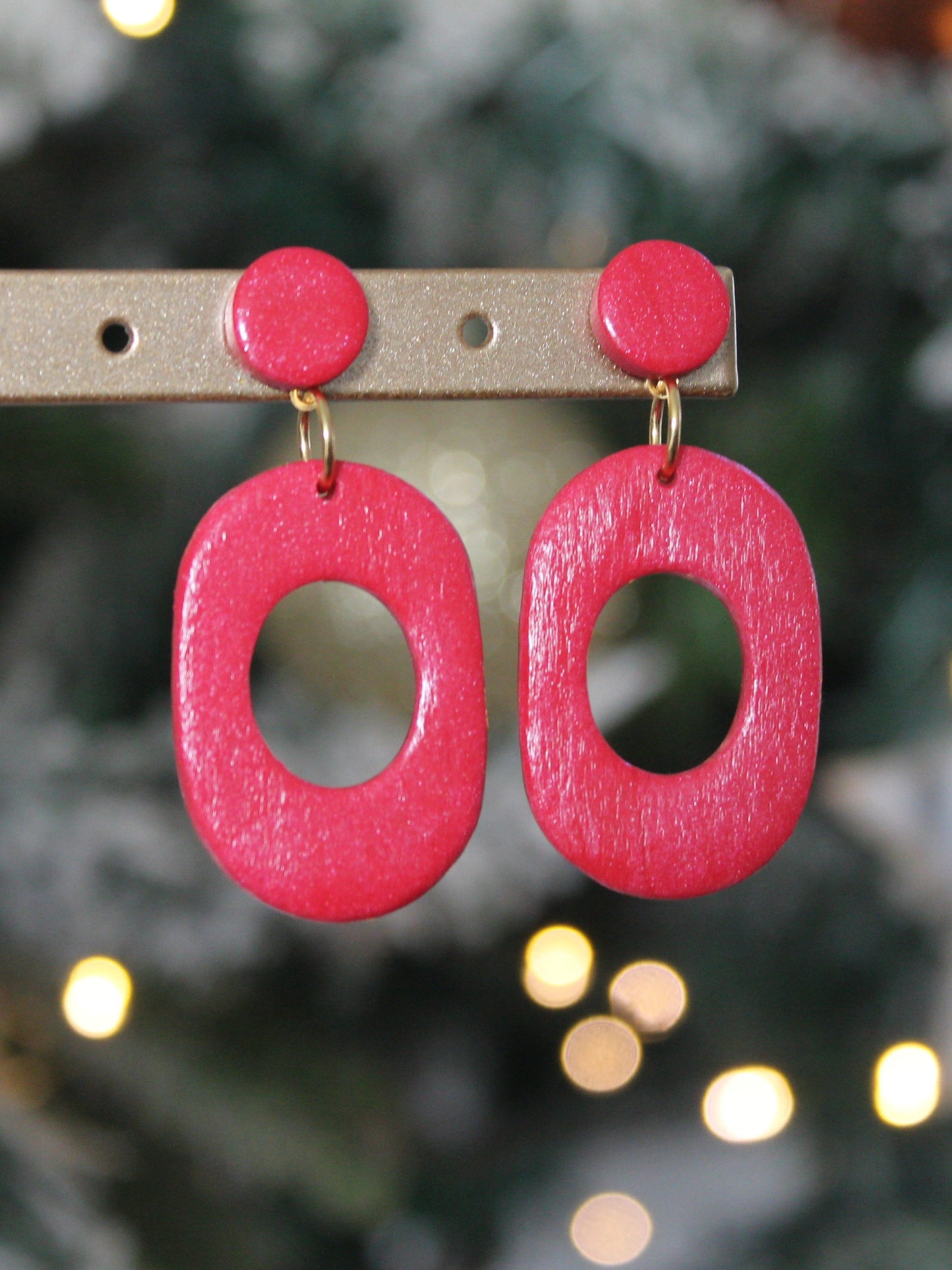 Boucles d'oreilles rouges