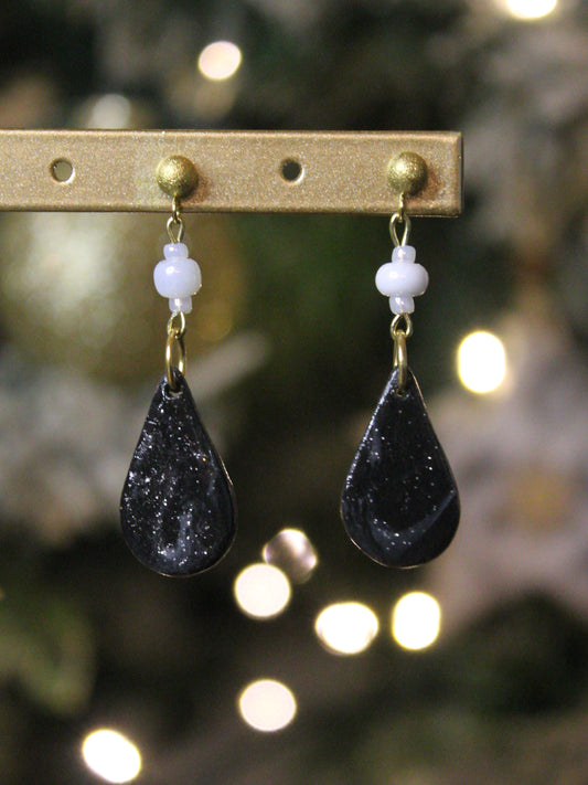 Boucles d'oreilles noires