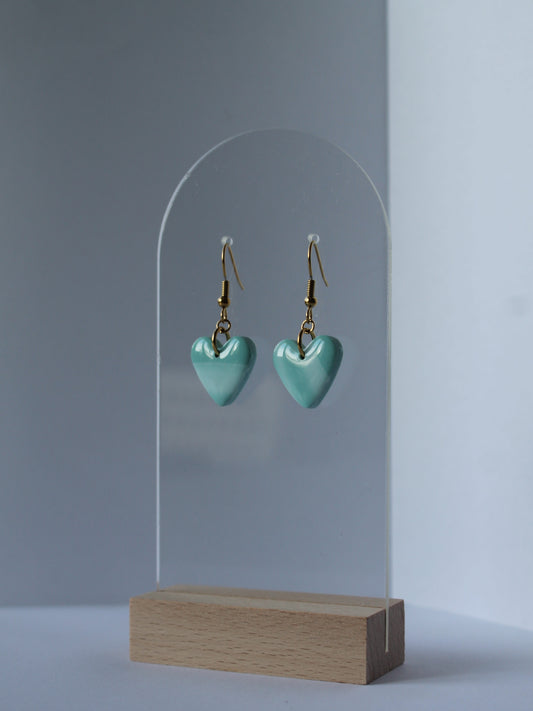 Boucles d'oreilles "Cœur Aquatique"