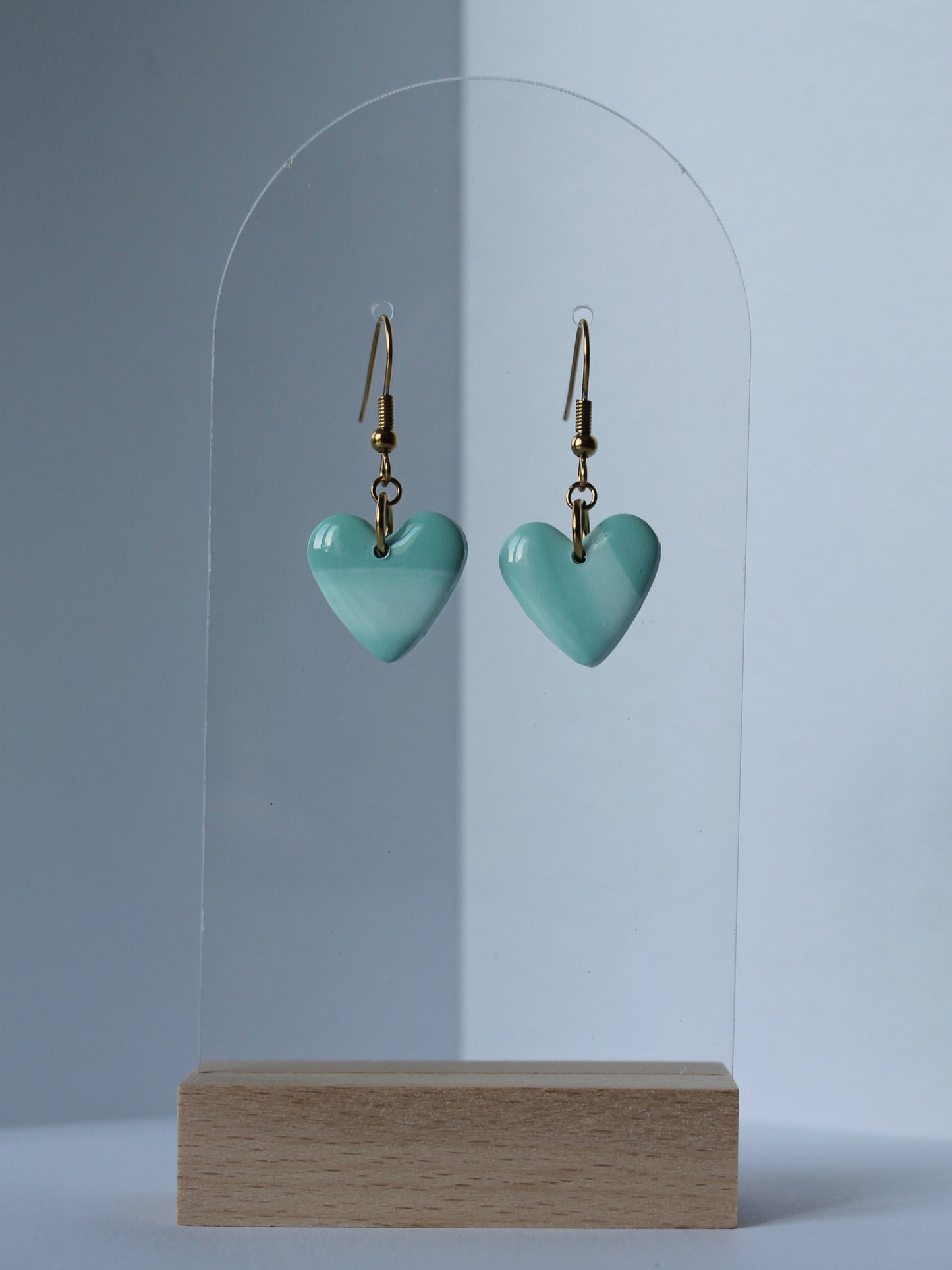 Boucles d'oreilles "Cœur Aquatique"