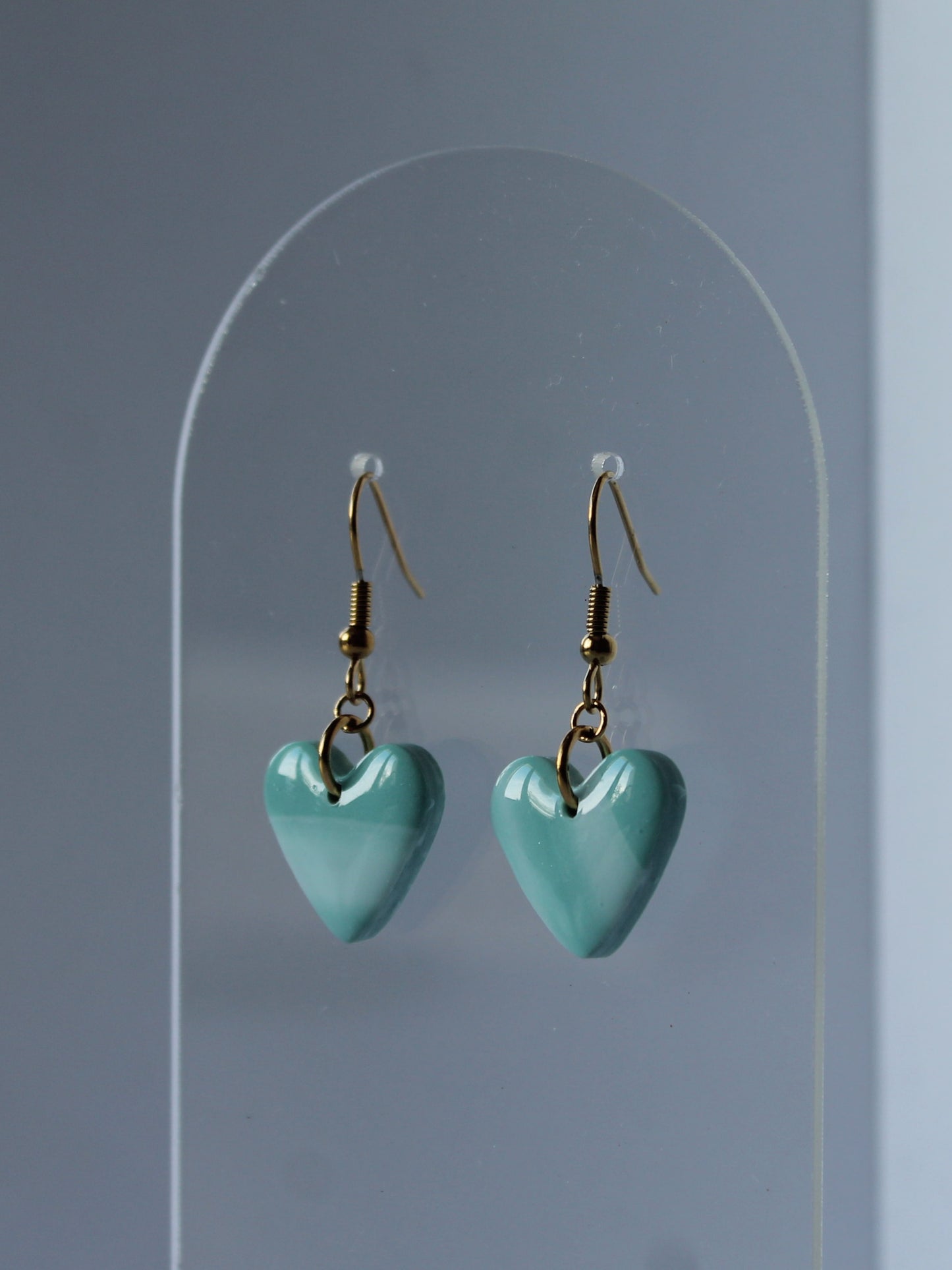 Boucles d'oreilles "Cœur Aquatique"