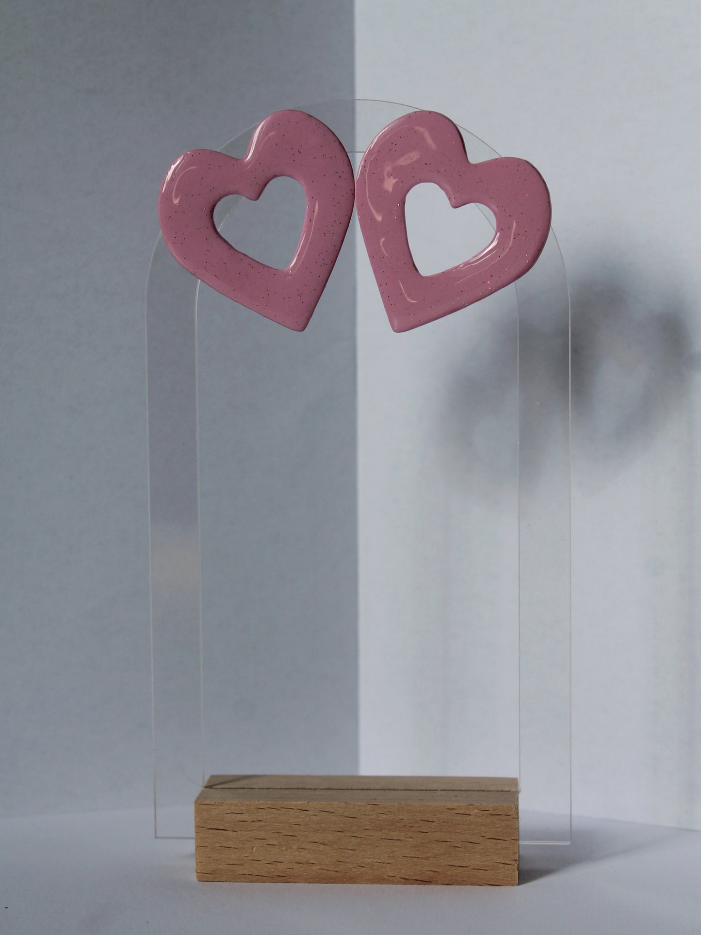 Boucles d'oreilles Cœur Rose