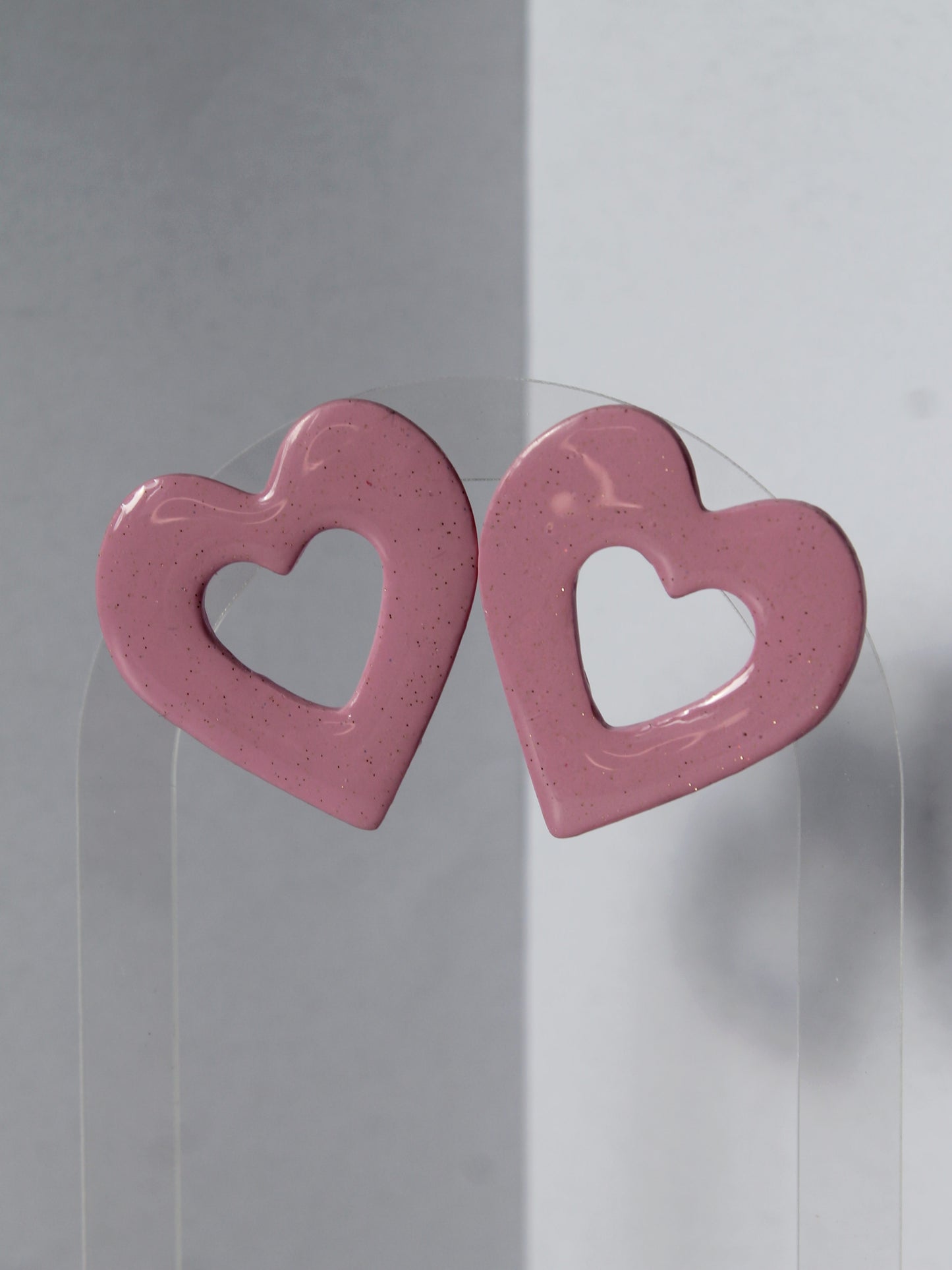 Boucles d'oreilles Cœur Rose