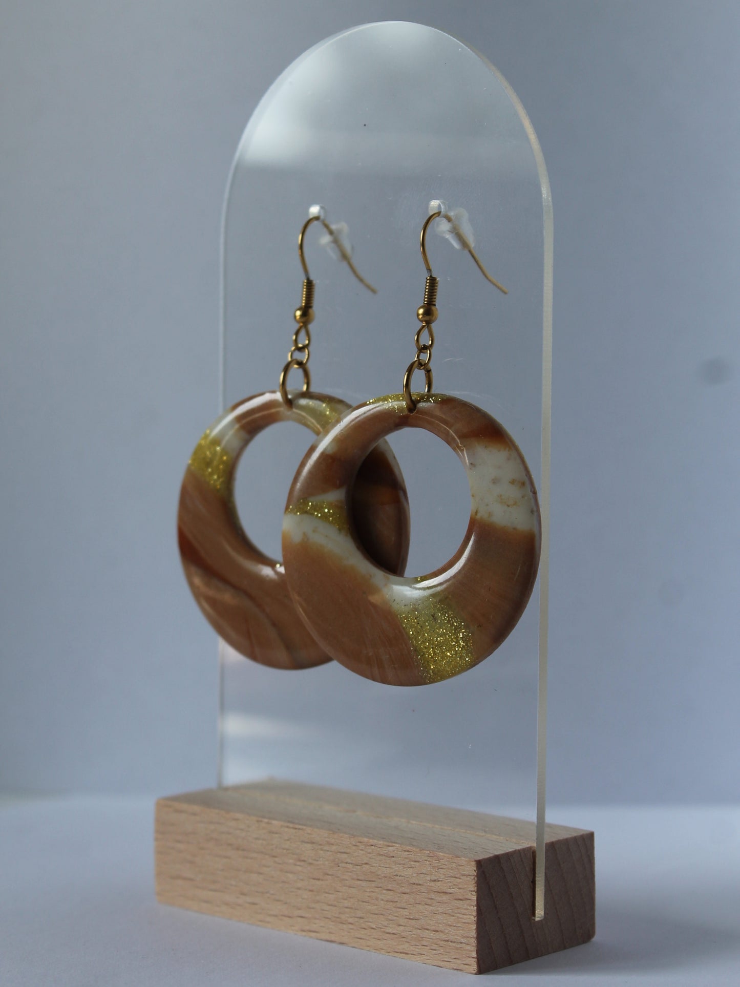 Boucles d'oreilles "Rayons Dorés"