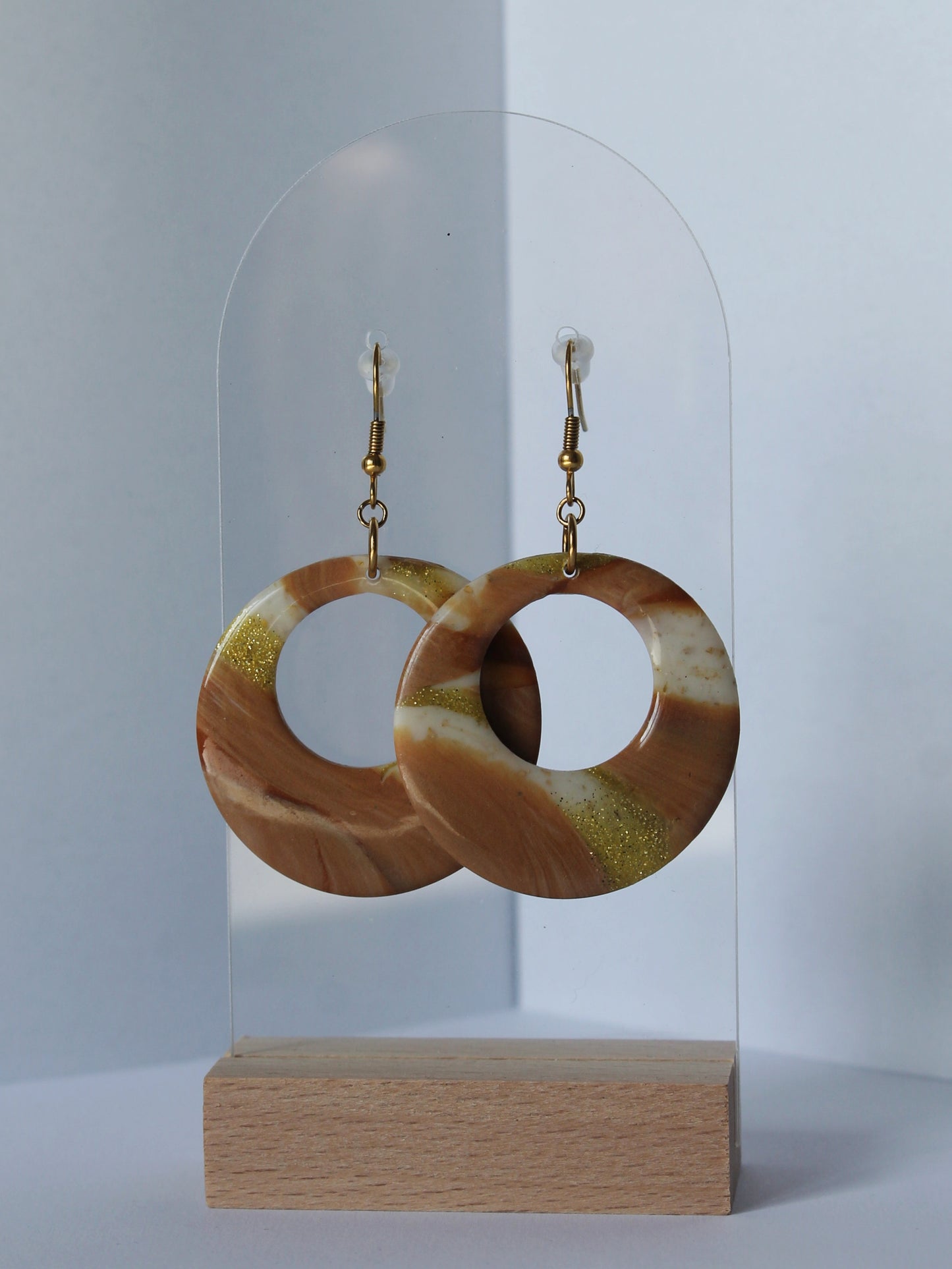 Boucles d'oreilles "Rayons Dorés"