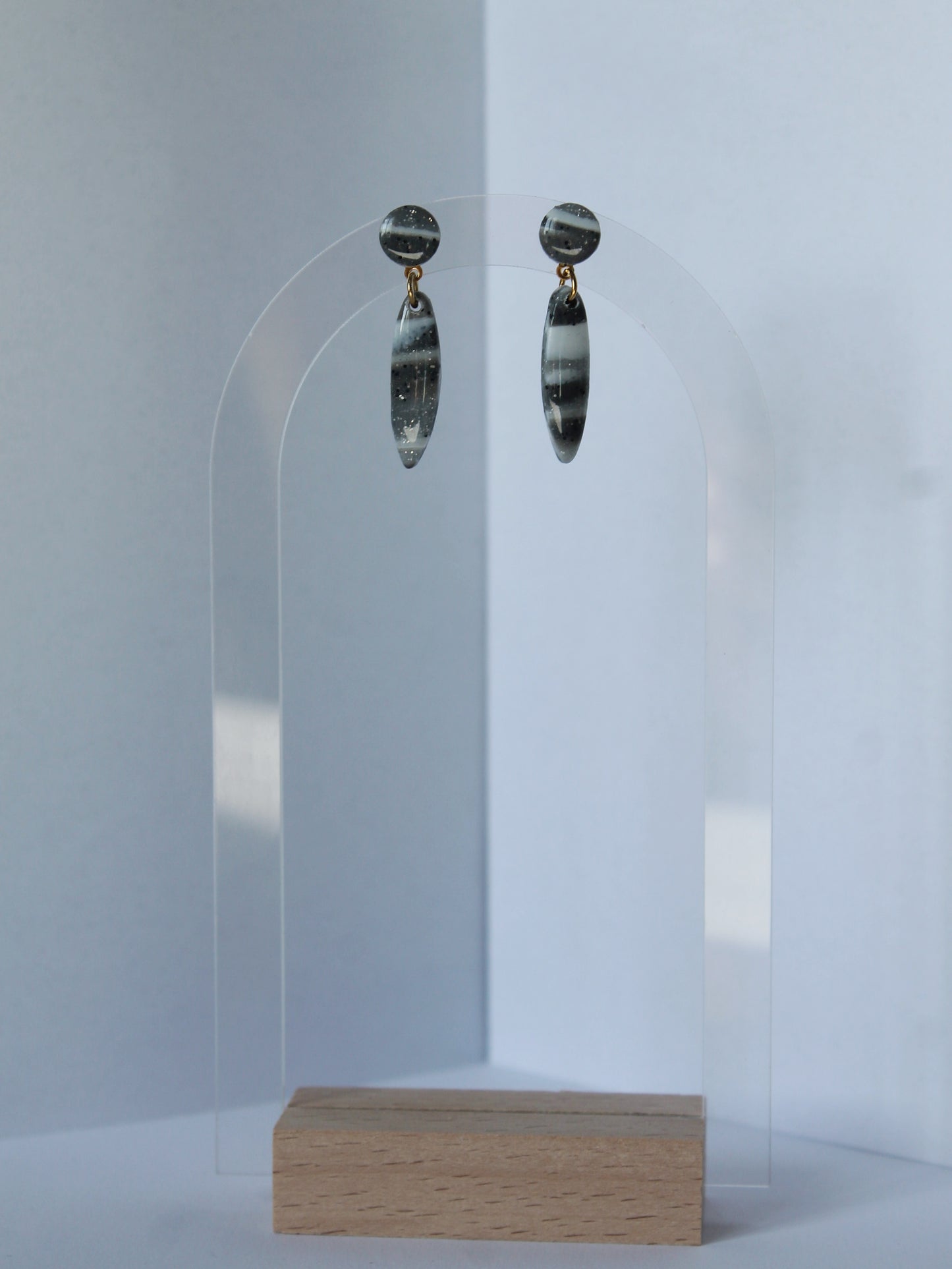 Boucles d'oreilles "Nuances de Gris"