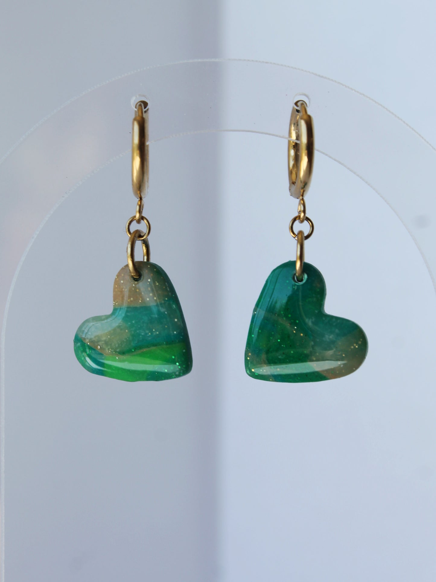 Boucles d'Oreilles vert émeraude