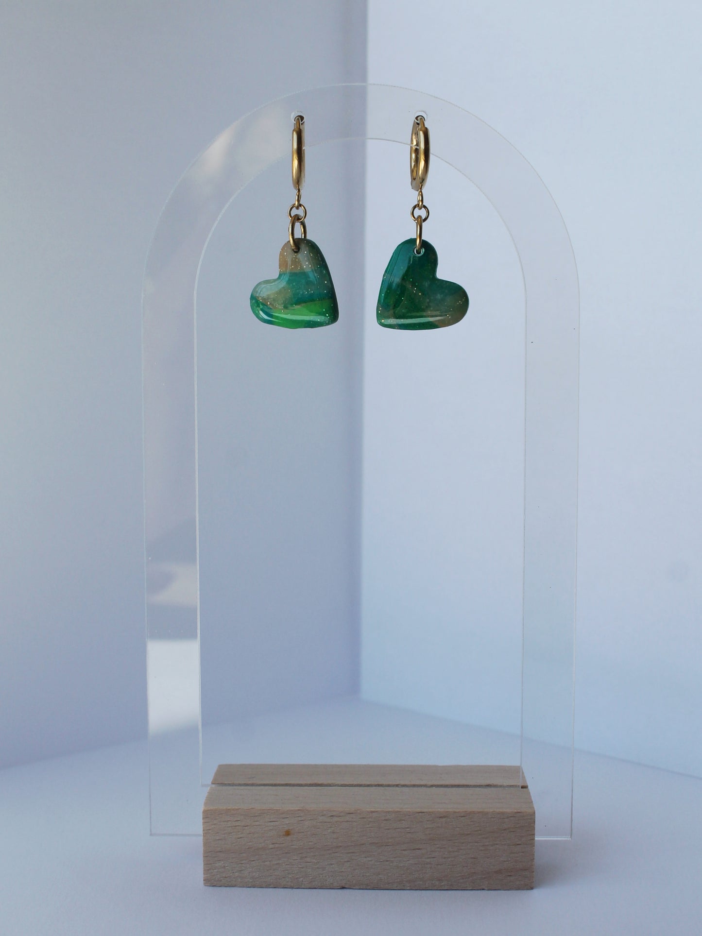 Boucles d'Oreilles vert émeraude