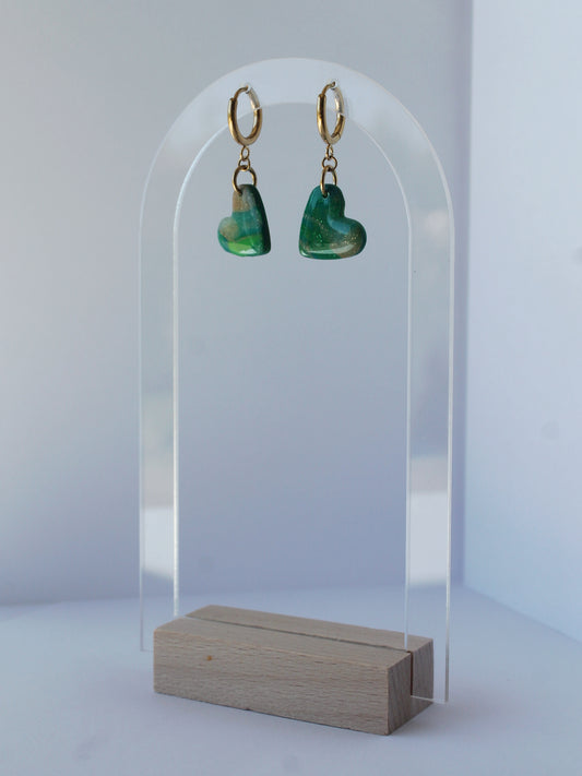 Boucles d'Oreilles vert émeraude