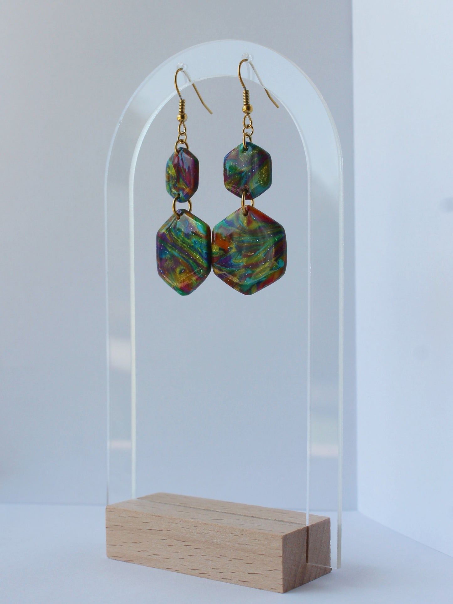 Boucles d'Oreilles Hexago-Pop