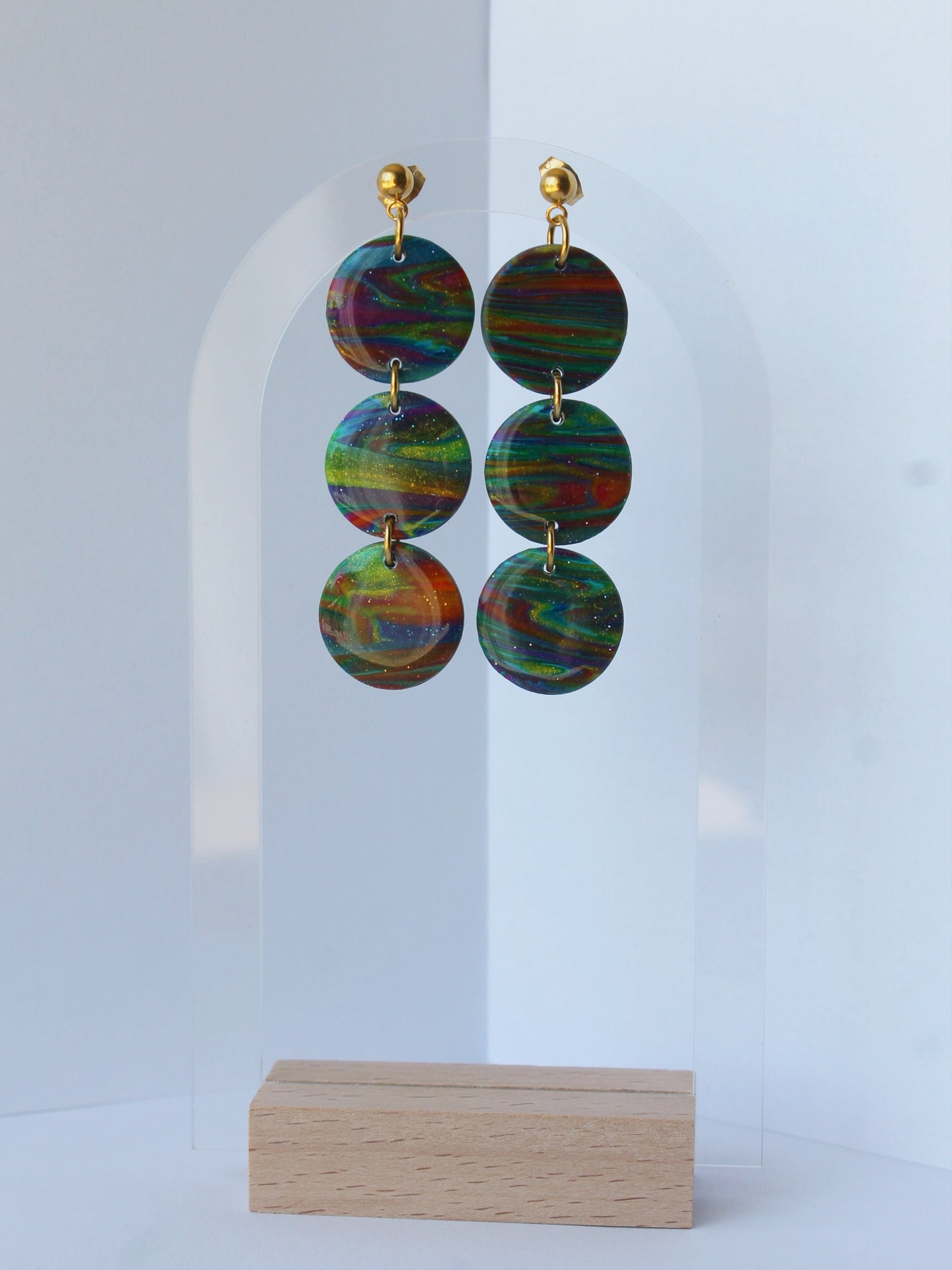 Boucles d'Oreilles Cascade de Couleurs