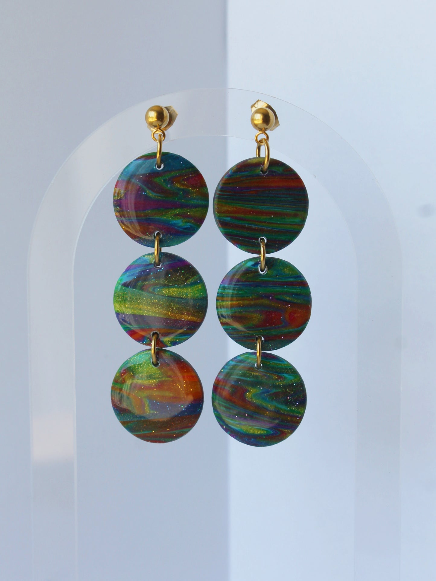 Boucles d'Oreilles Cascade de Couleurs