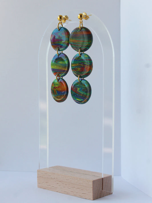 Boucles d'Oreilles Cascade de Couleurs