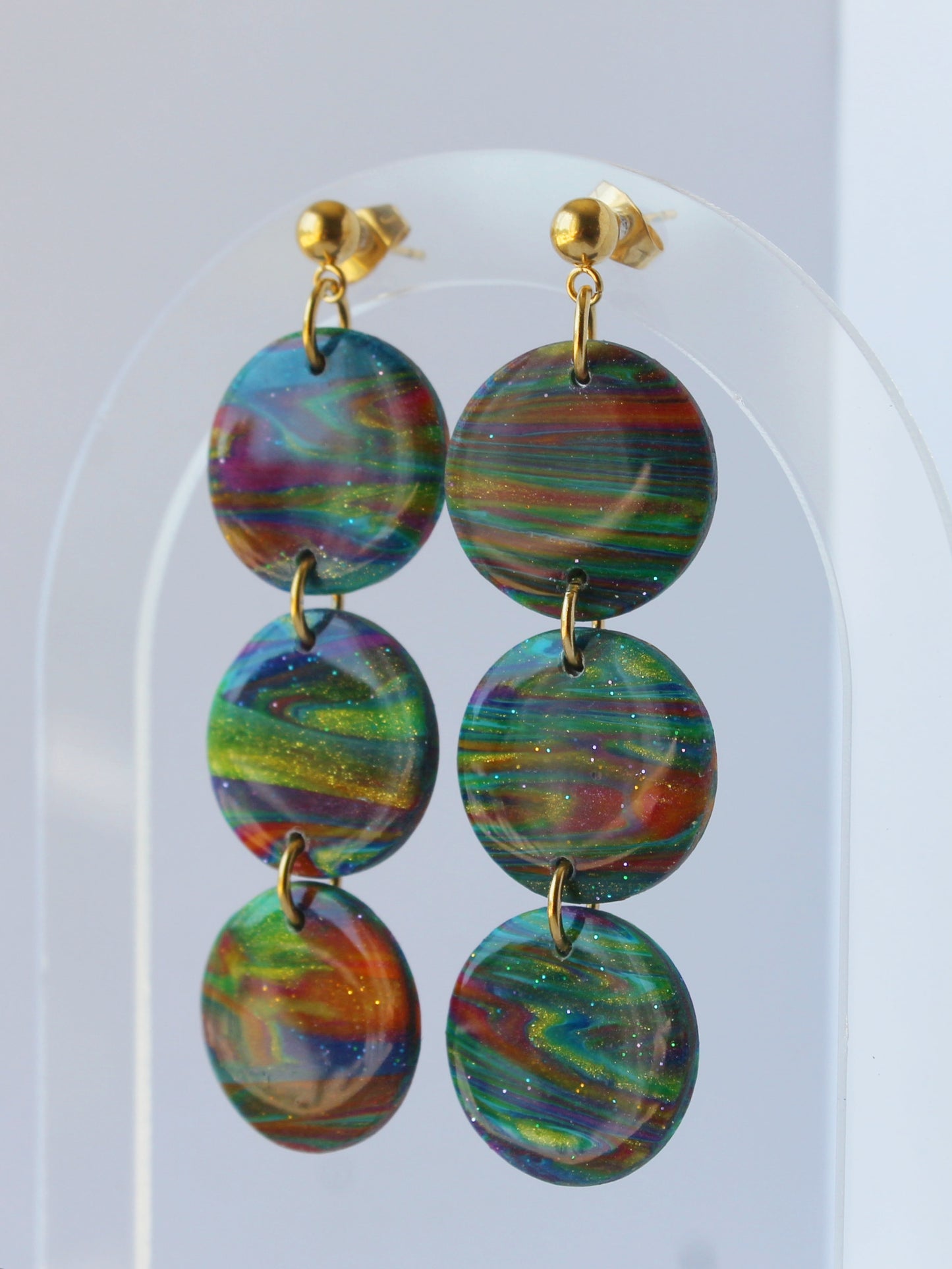 Boucles d'Oreilles Cascade de Couleurs