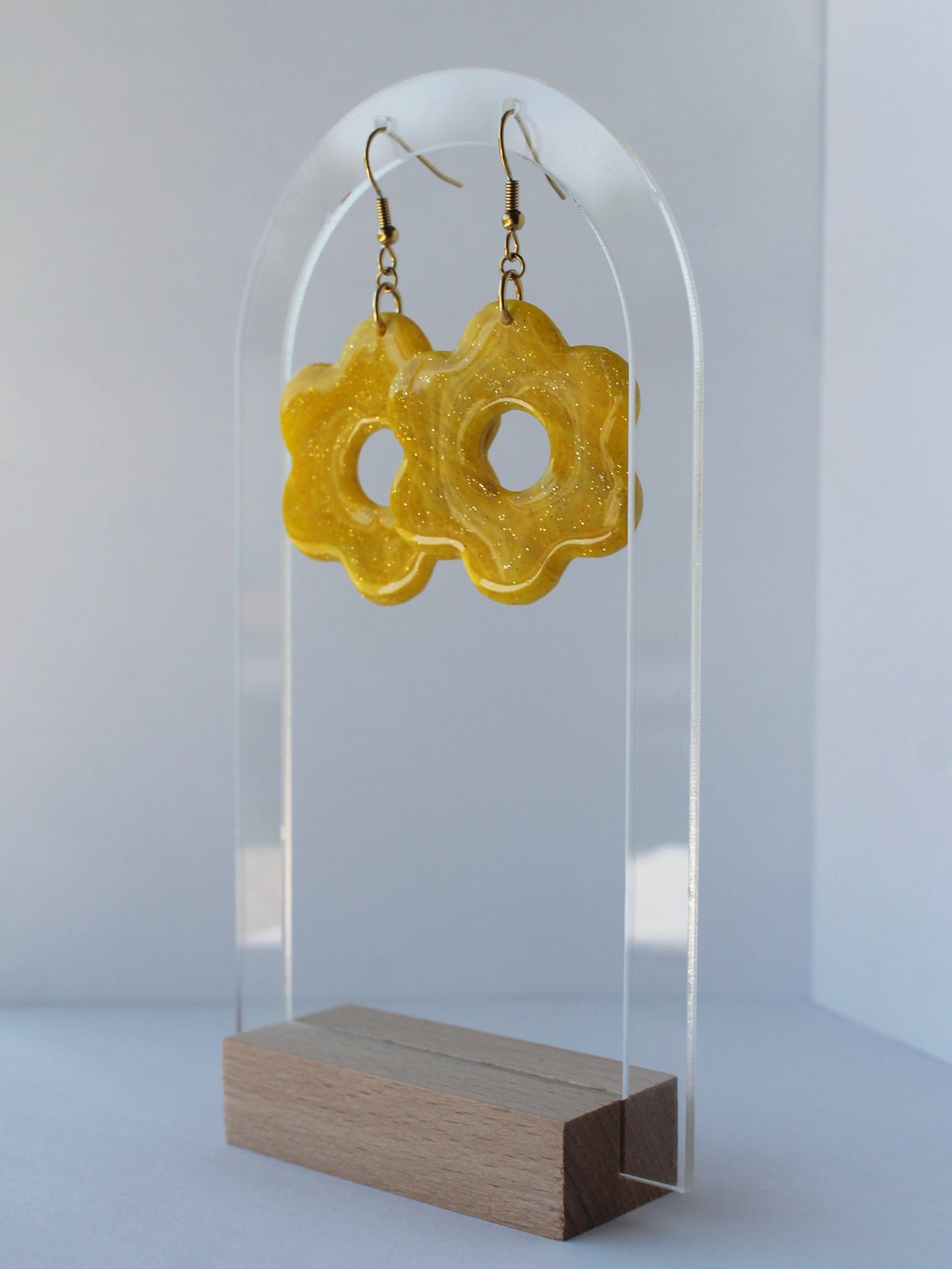 Boucles d'Oreilles Fleur Citronnée