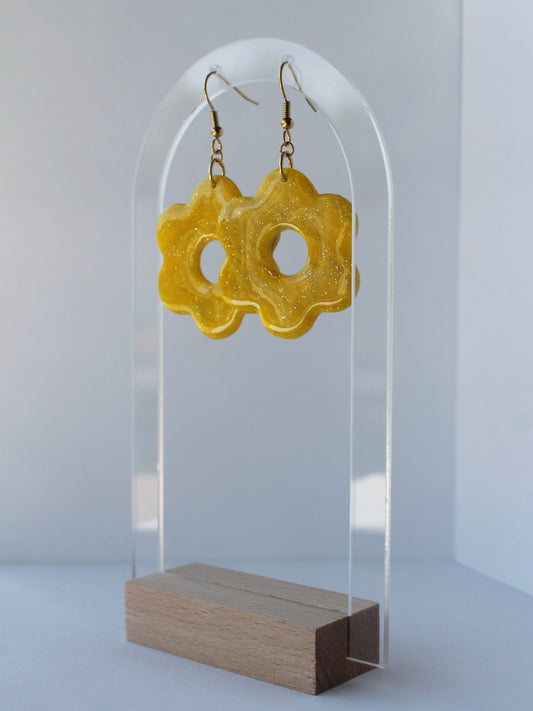 Boucles d'Oreilles Fleur Citronnée
