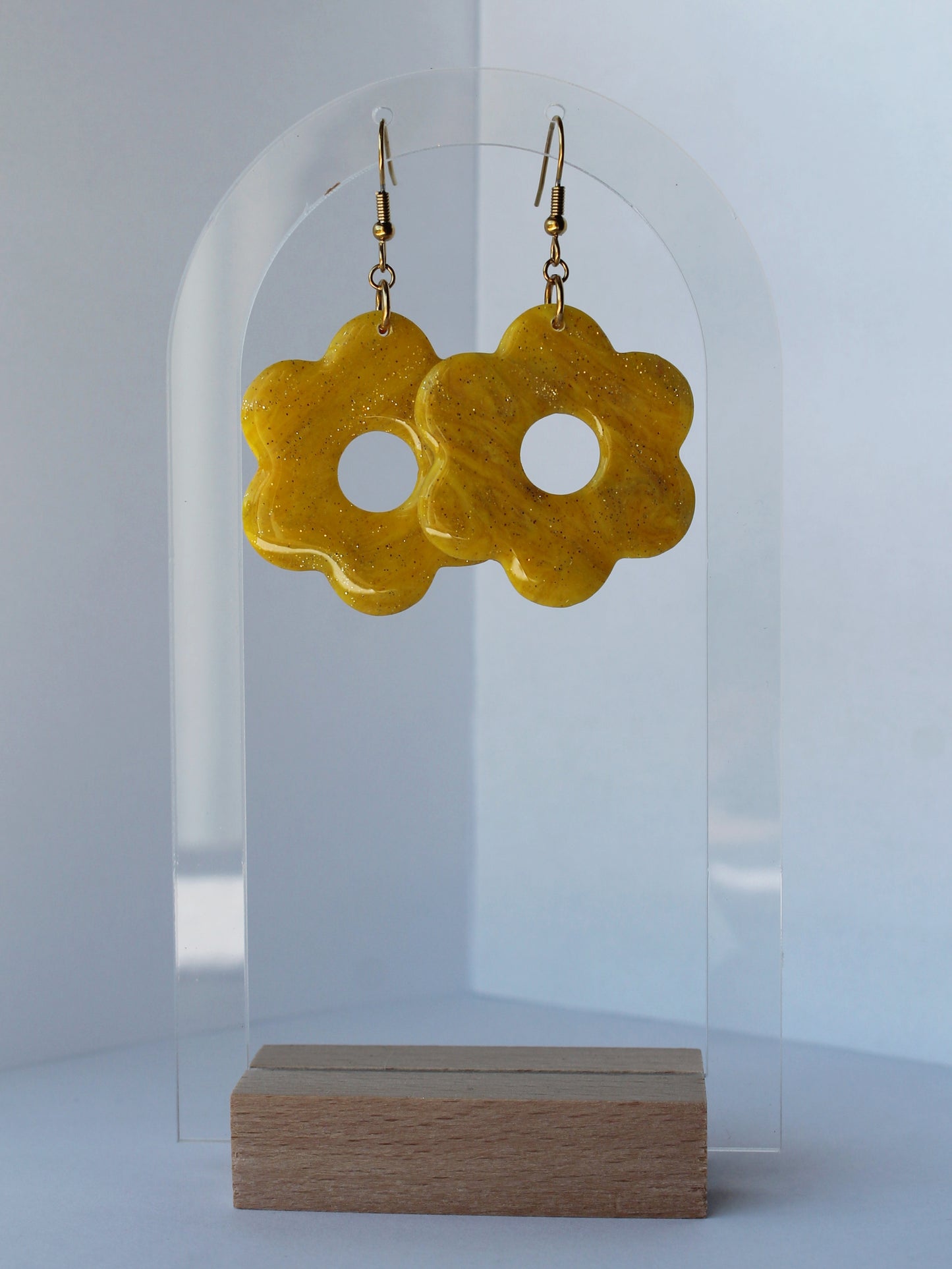 Boucles d'Oreilles Fleur Citronnée