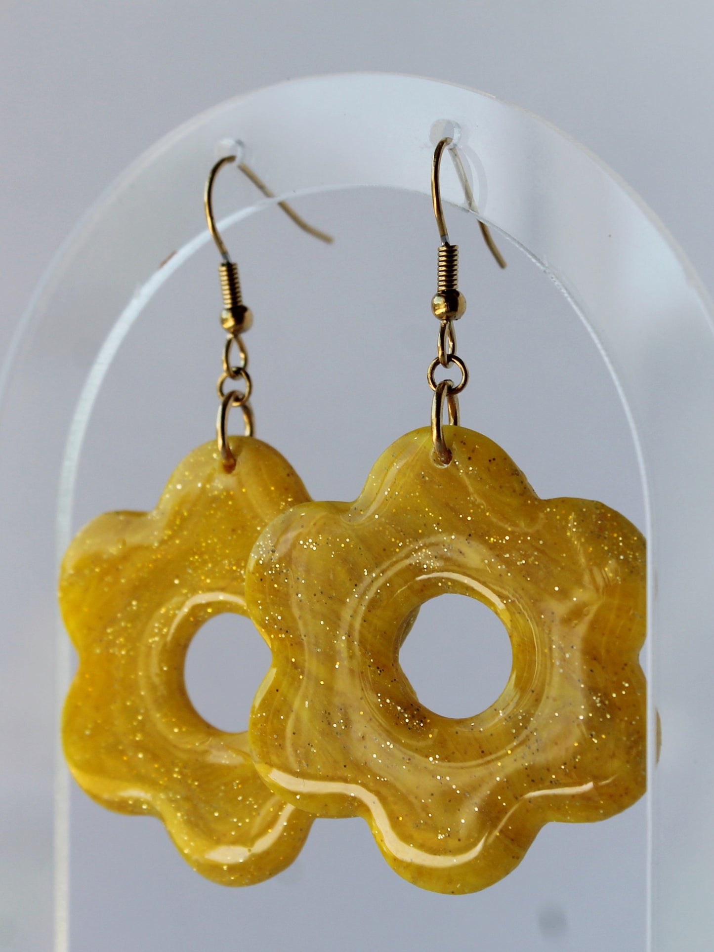Boucles d'Oreilles Fleur Citronnée