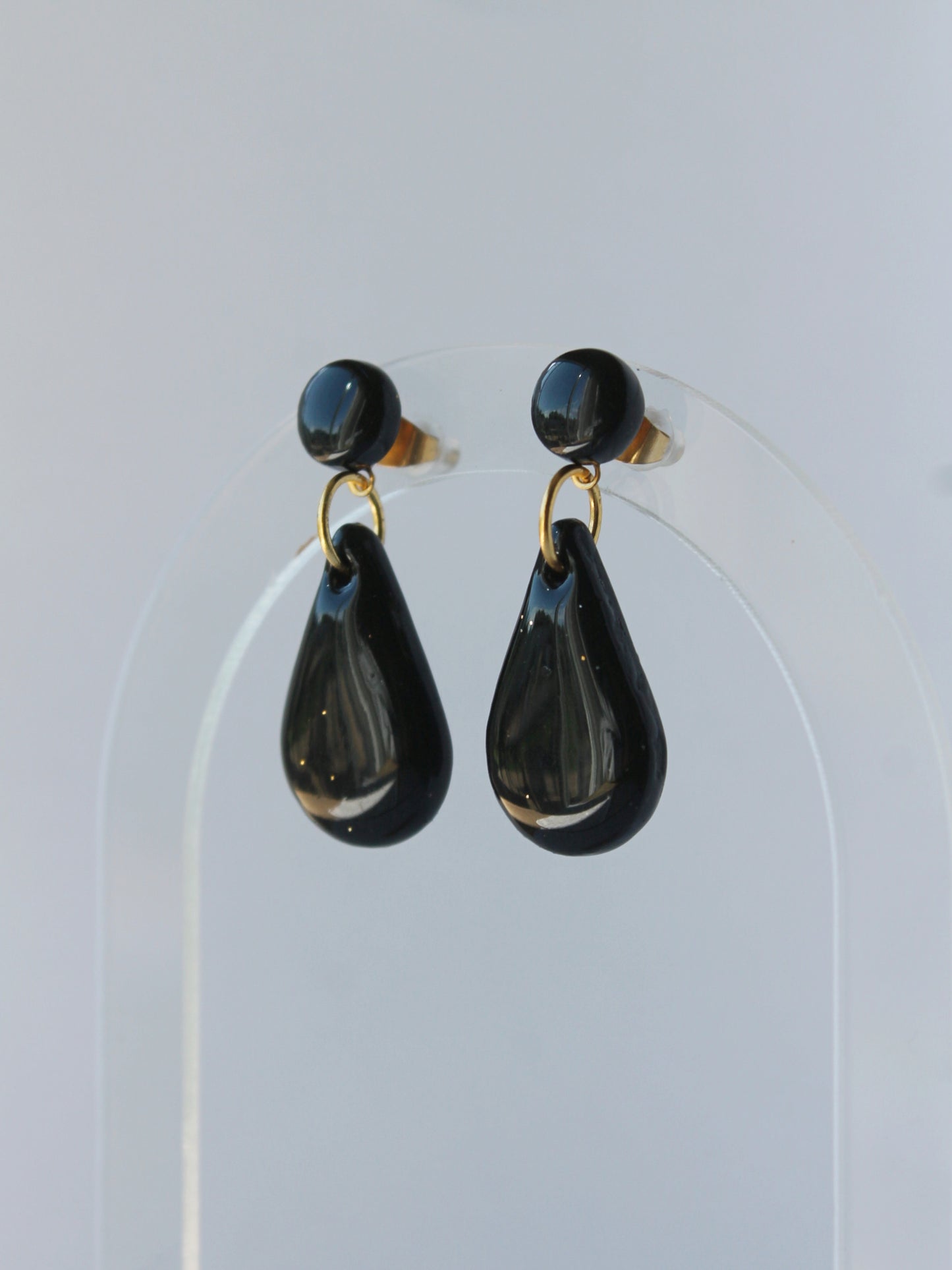 Boucles d'oreilles noires