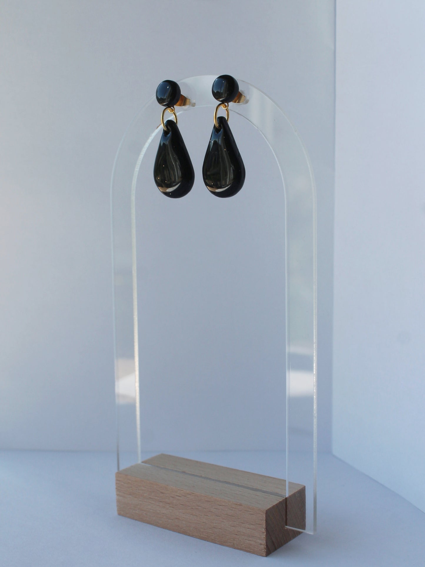 Boucles d'oreilles noires