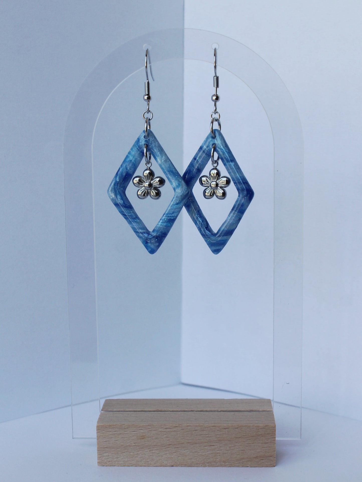 Boucles d'Oreilles Blue Cloud