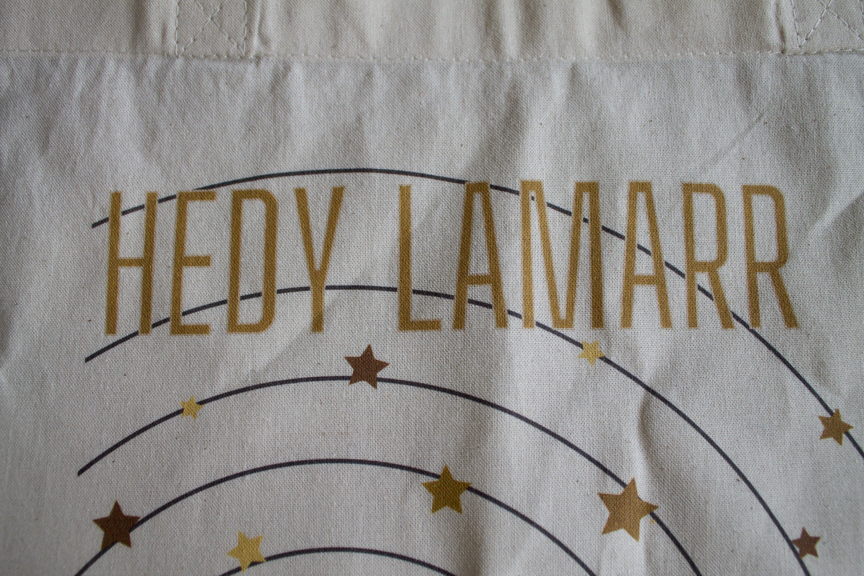 detail tote bag hedy lamarr