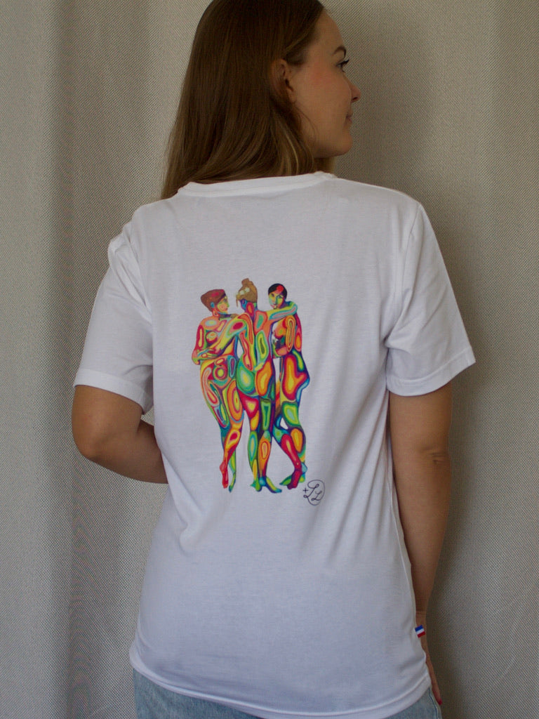 T-shirt blanc Les Trois Grâces de dos plusdelles