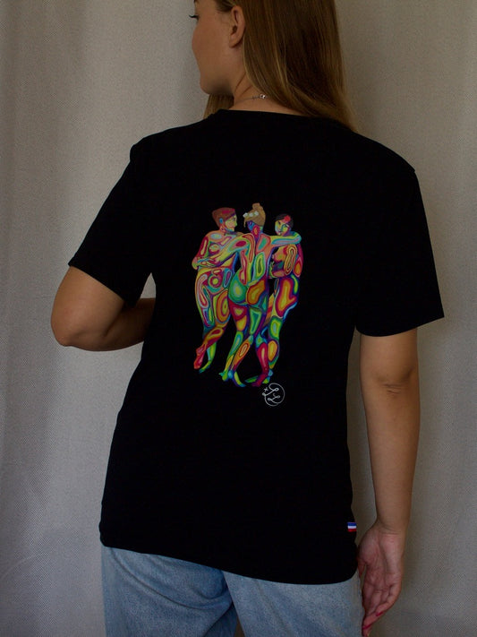 T-shirt noir Les Trois Grâces de dos plusdelles